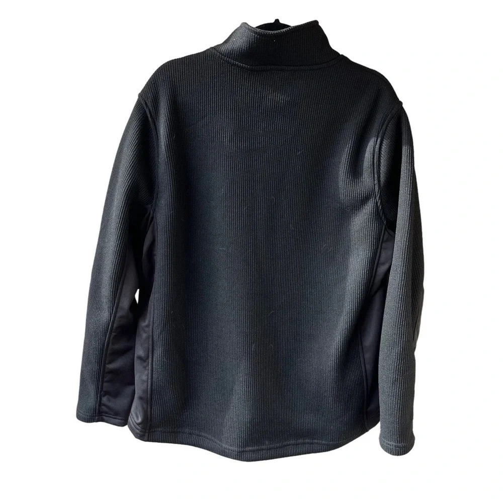 NEW Eddie Bauer Men's Full Zip Jacket Fleece Lined in Black Size L - Picture 4 of 4